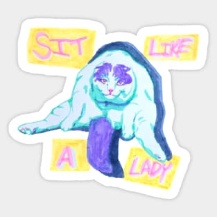 Sit Like A Lady Sticker